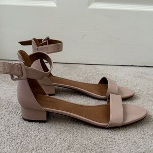 14th & Union Blush Low Block Heel Sandals